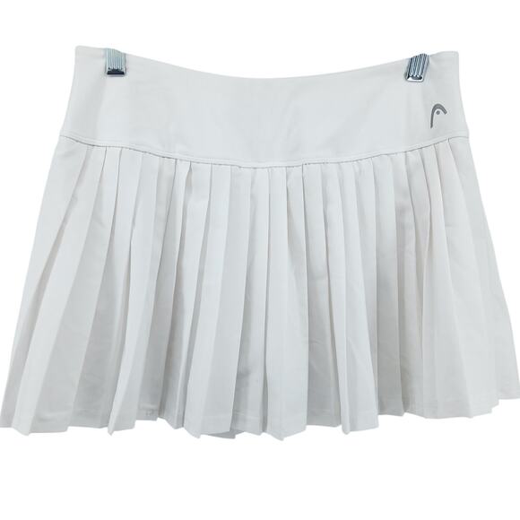 Head White Performace Pleated Mini Skirt Womens MD Tennis Pickleball Gym Fitness - Picture 1 of 11